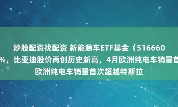 炒股配资找配资 新能源车ETF基金（516660）早盘涨1.68%，比亚迪股价再创历史新高，4月欧洲纯电车销量首次超越特斯拉